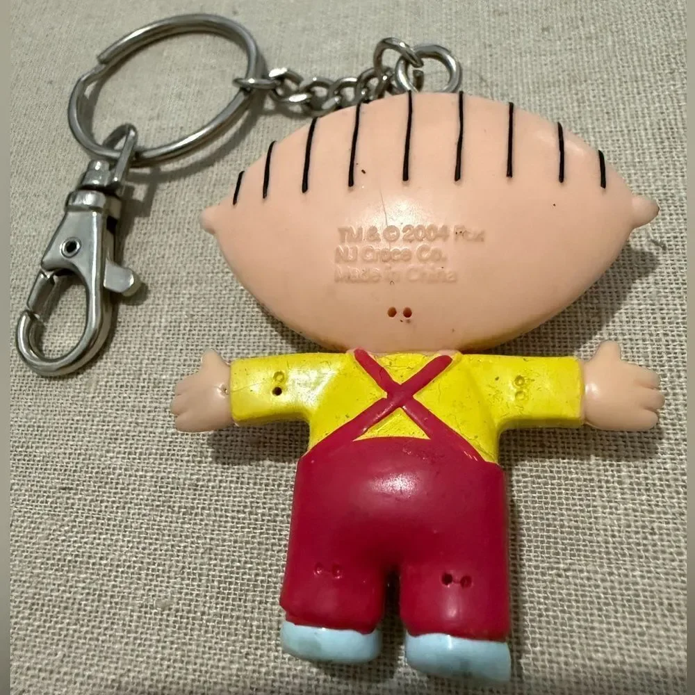 Stewie Griffin Family Guy 2004 Keychain by NJ Croce Co. Vintage Cartoon Figure